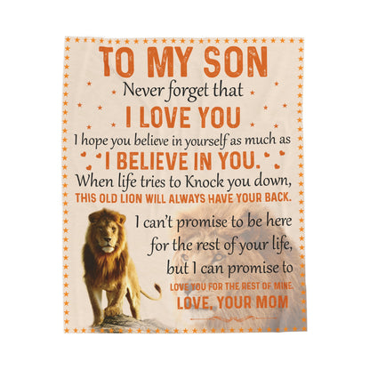 To My Son | Velveteen Plush Blanket