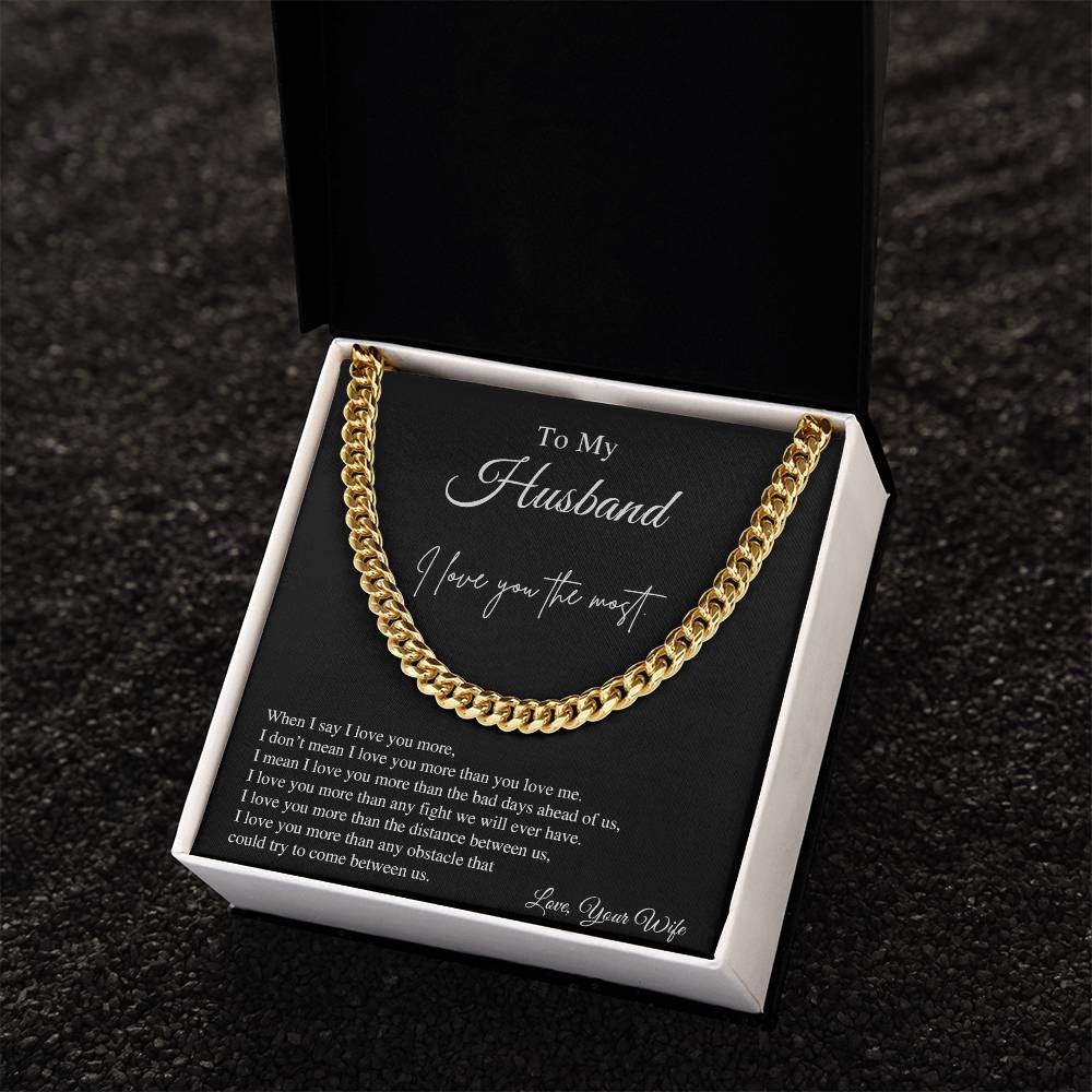 To My Husband | Cuban Link Chain