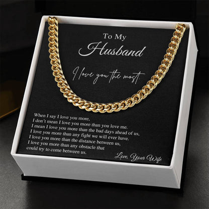 To My Husband | Cuban Link Chain