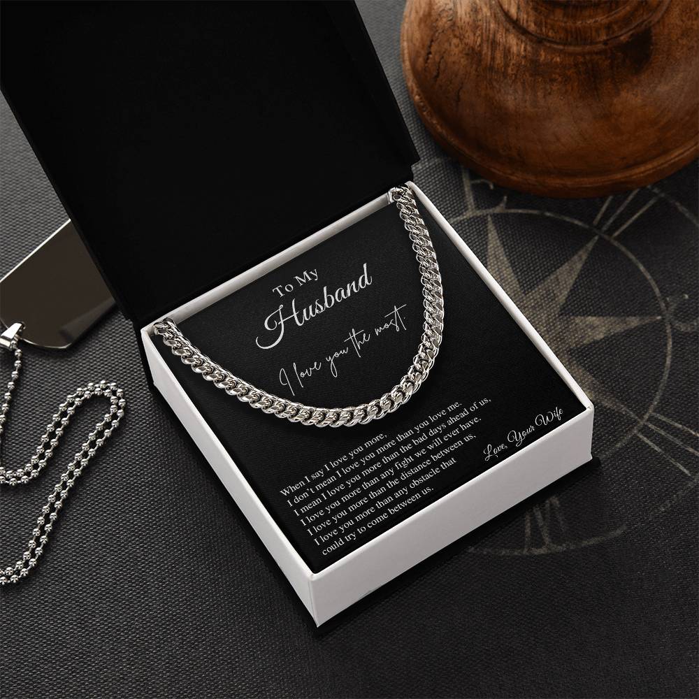 To My Husband | Cuban Link Chain