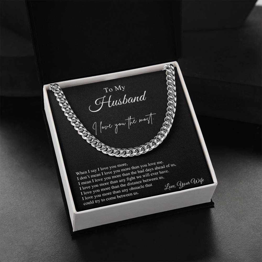 To My Husband | Cuban Link Chain