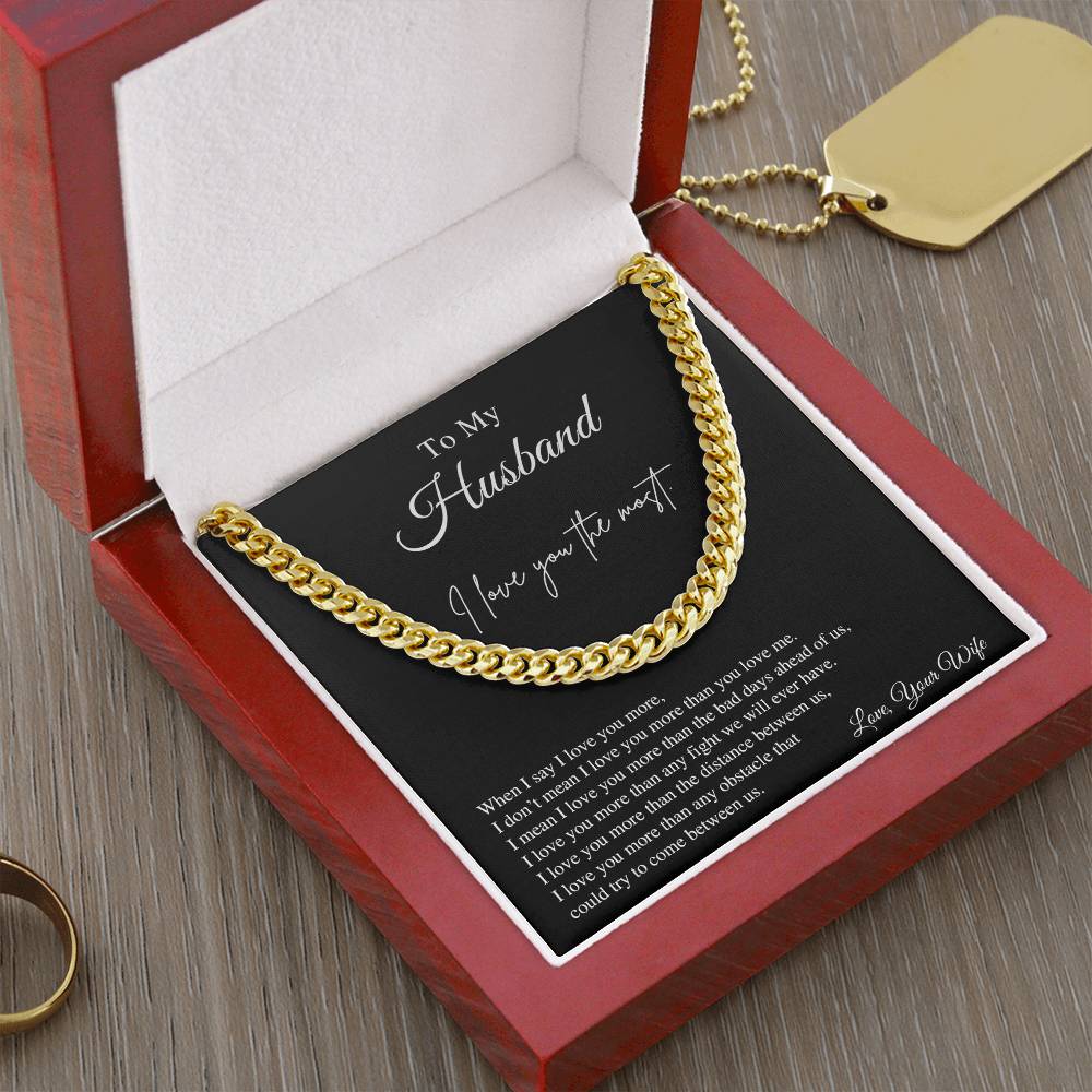 To My Husband | Cuban Link Chain