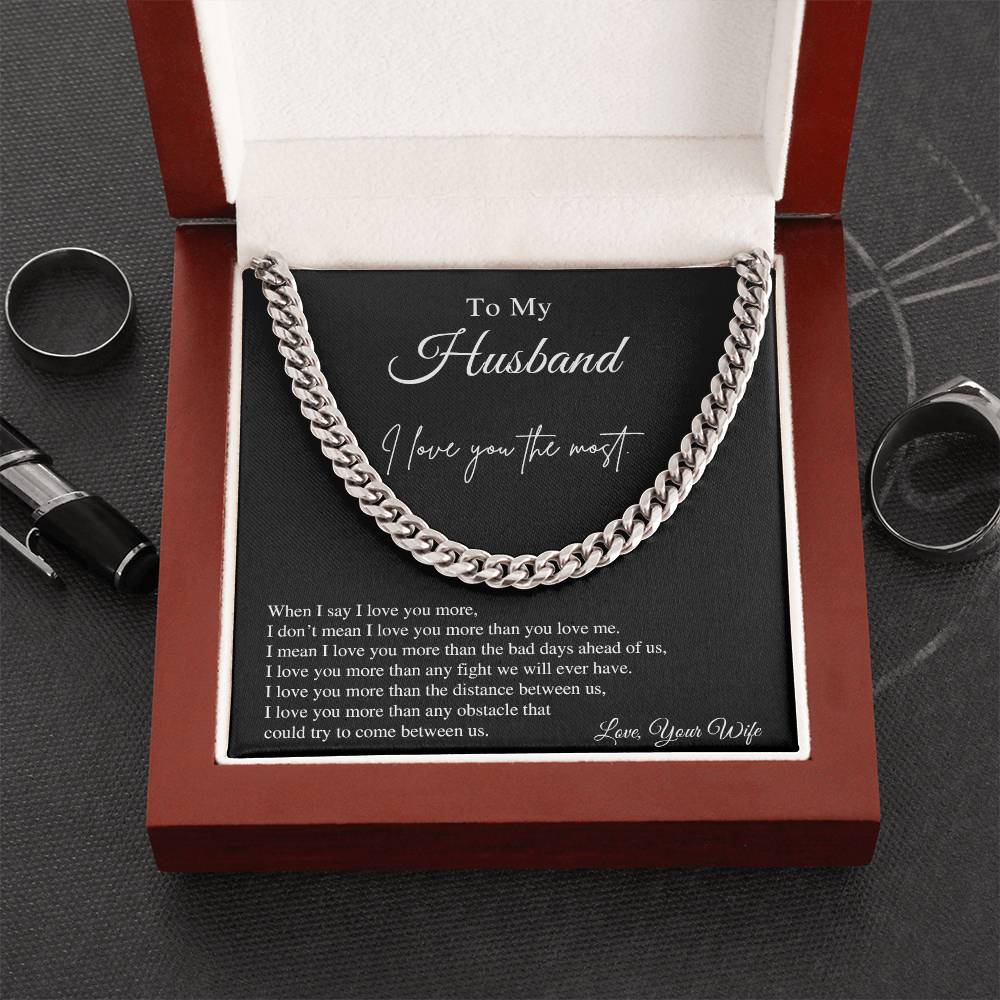 To My Husband | Cuban Link Chain