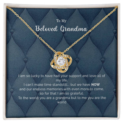 To My Beloved Grandma | Love Knot Necklace