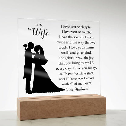 To My Wife | Square Acrylic Plaque