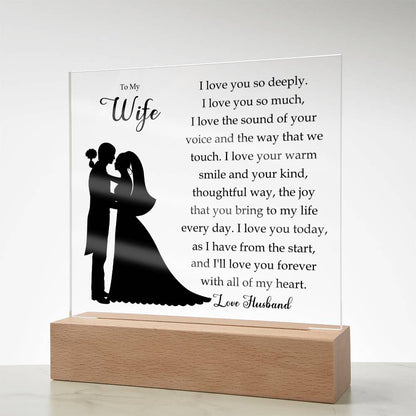 To My Wife | Square Acrylic Plaque