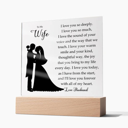 To My Wife | Square Acrylic Plaque