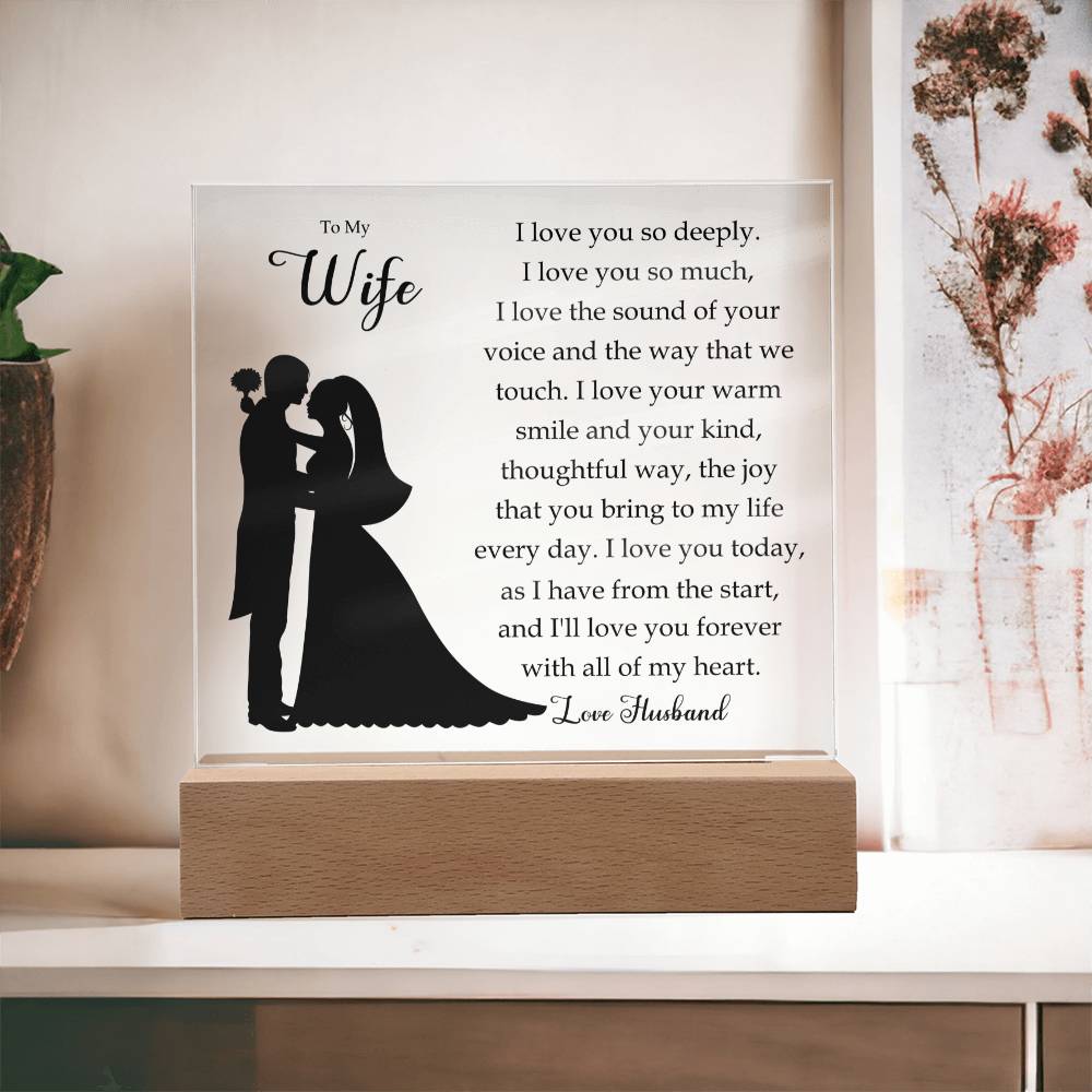 To My Wife | Square Acrylic Plaque