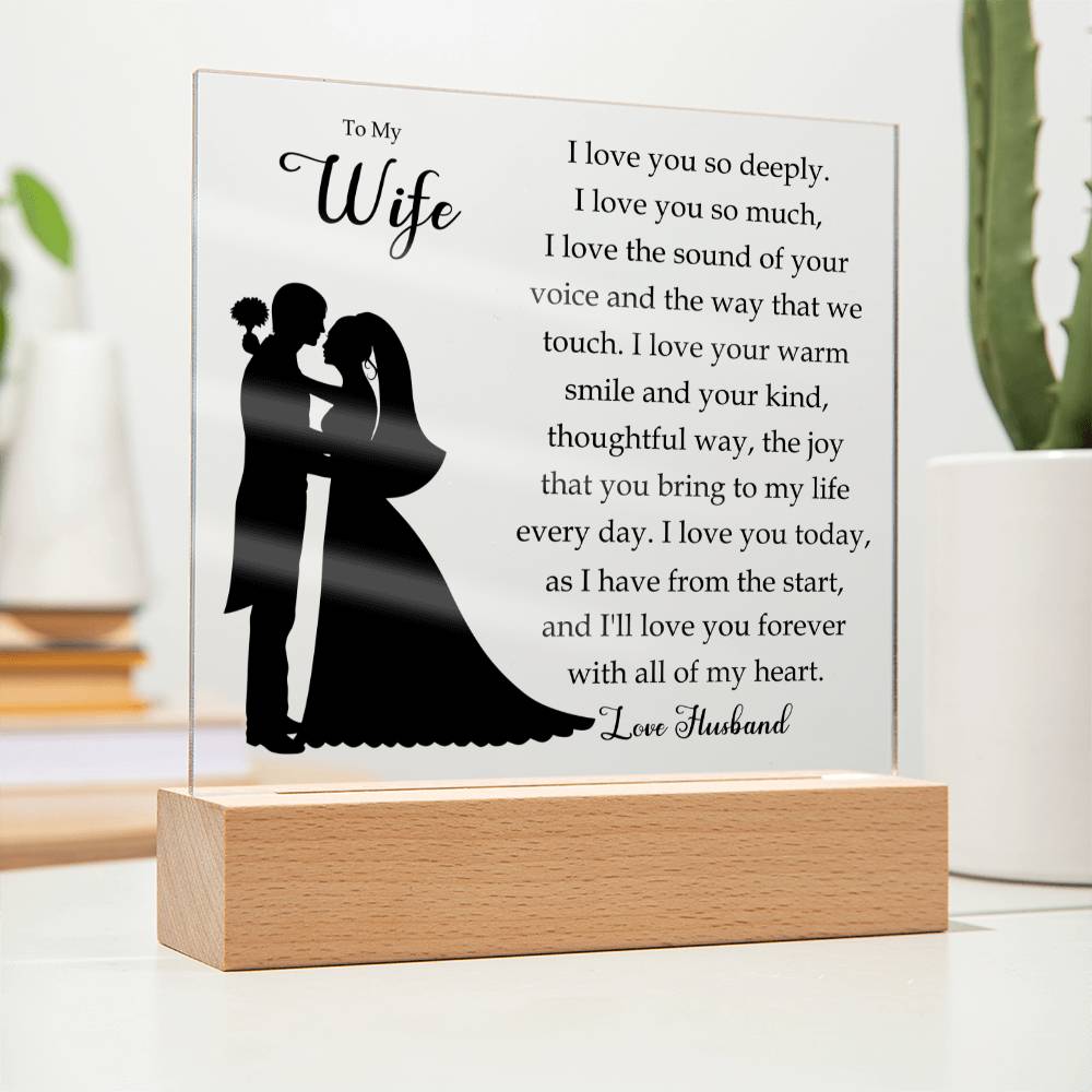 To My Wife | Square Acrylic Plaque