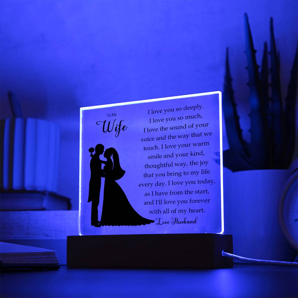 To My Wife | Square Acrylic Plaque