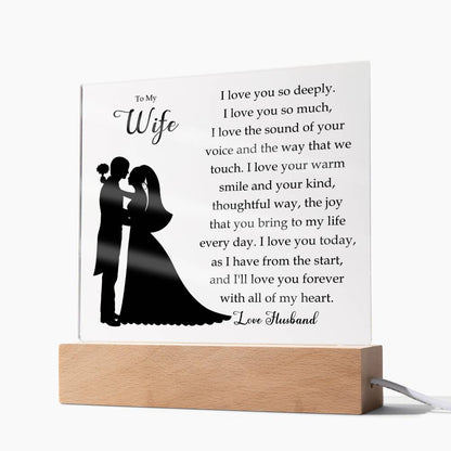 To My Wife | Square Acrylic Plaque