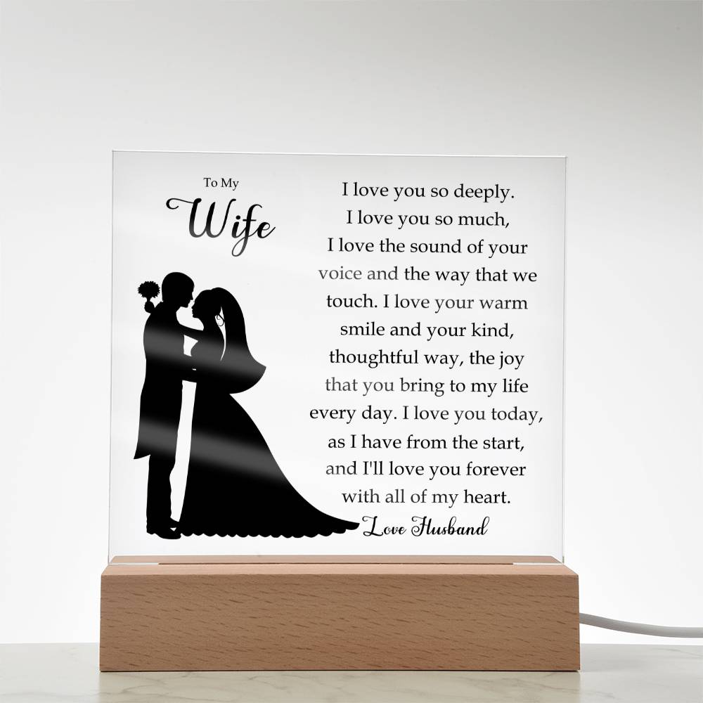 To My Wife | Square Acrylic Plaque