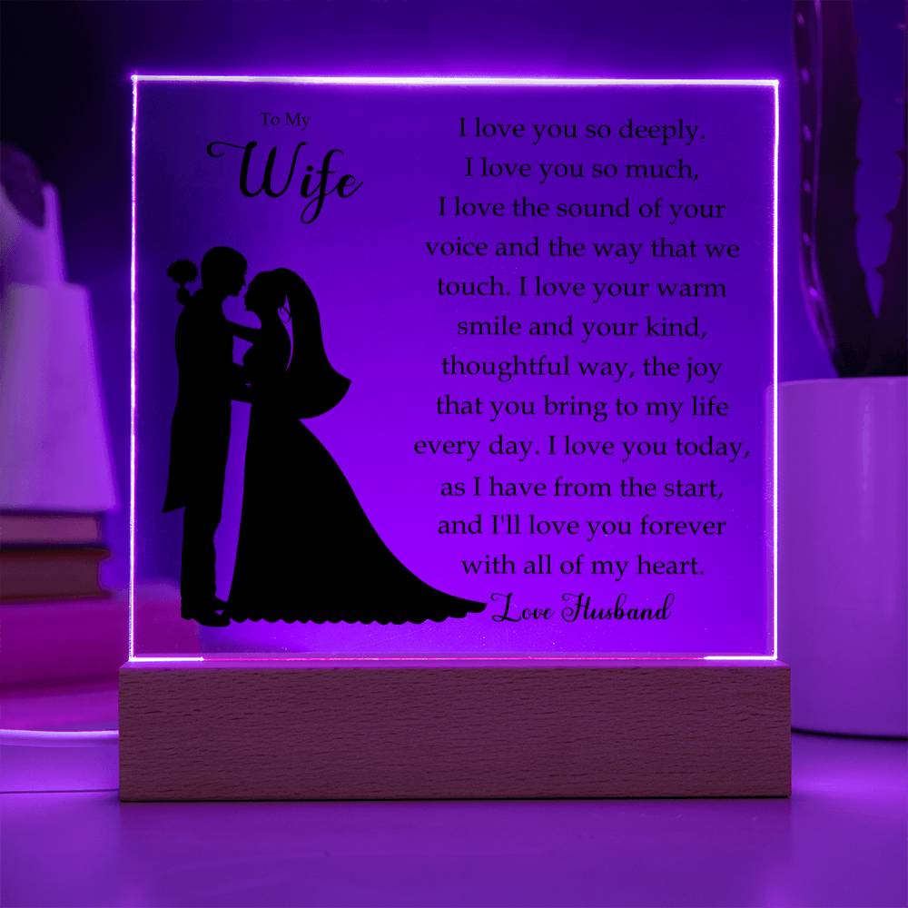 To My Wife | Square Acrylic Plaque