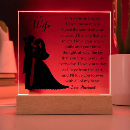 To My Wife | Square Acrylic Plaque