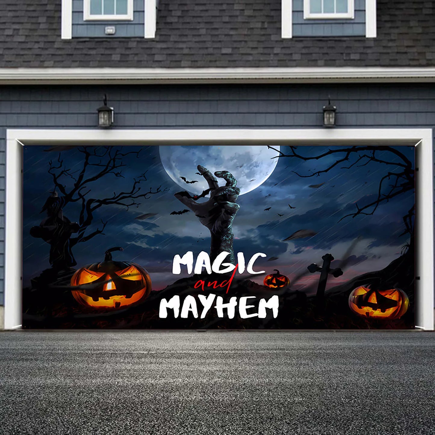 Spooky Garage Door Banner