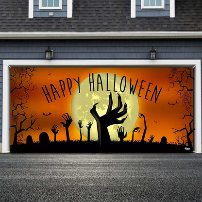 Spooky Garage Door Banner