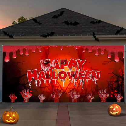 Spooky Garage Door Banner