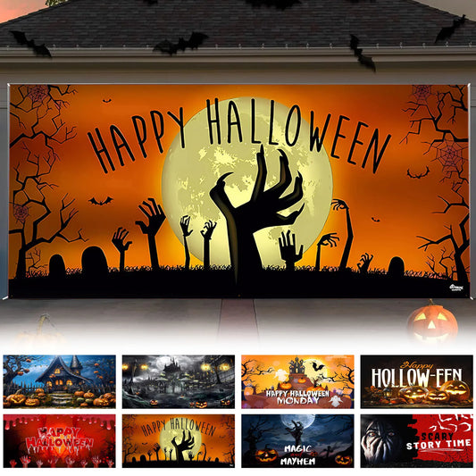 Spooky Garage Door Banner