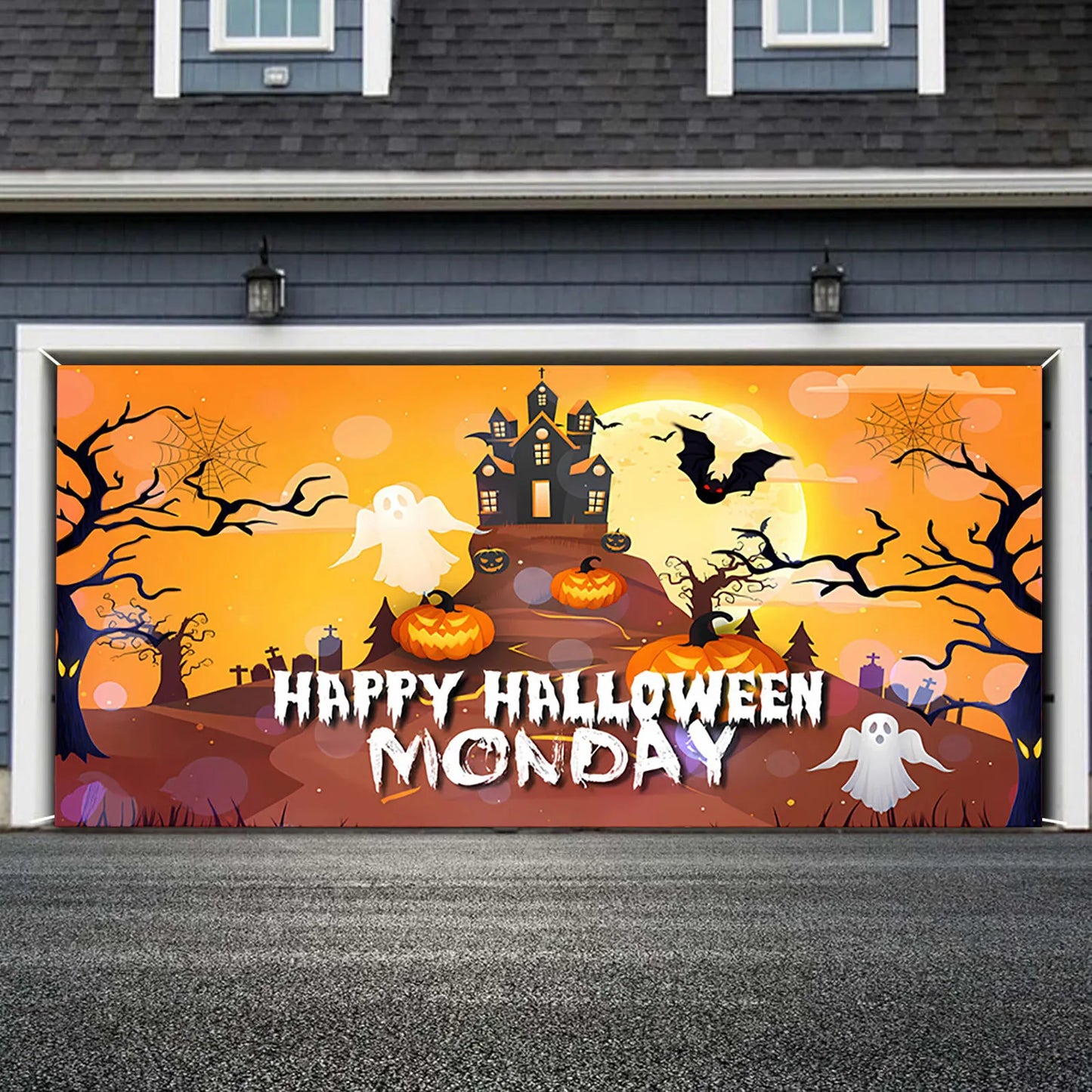 Spooky Garage Door Banner