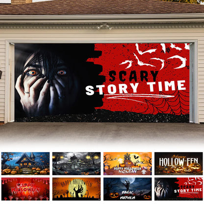 Spooky Garage Door Banner