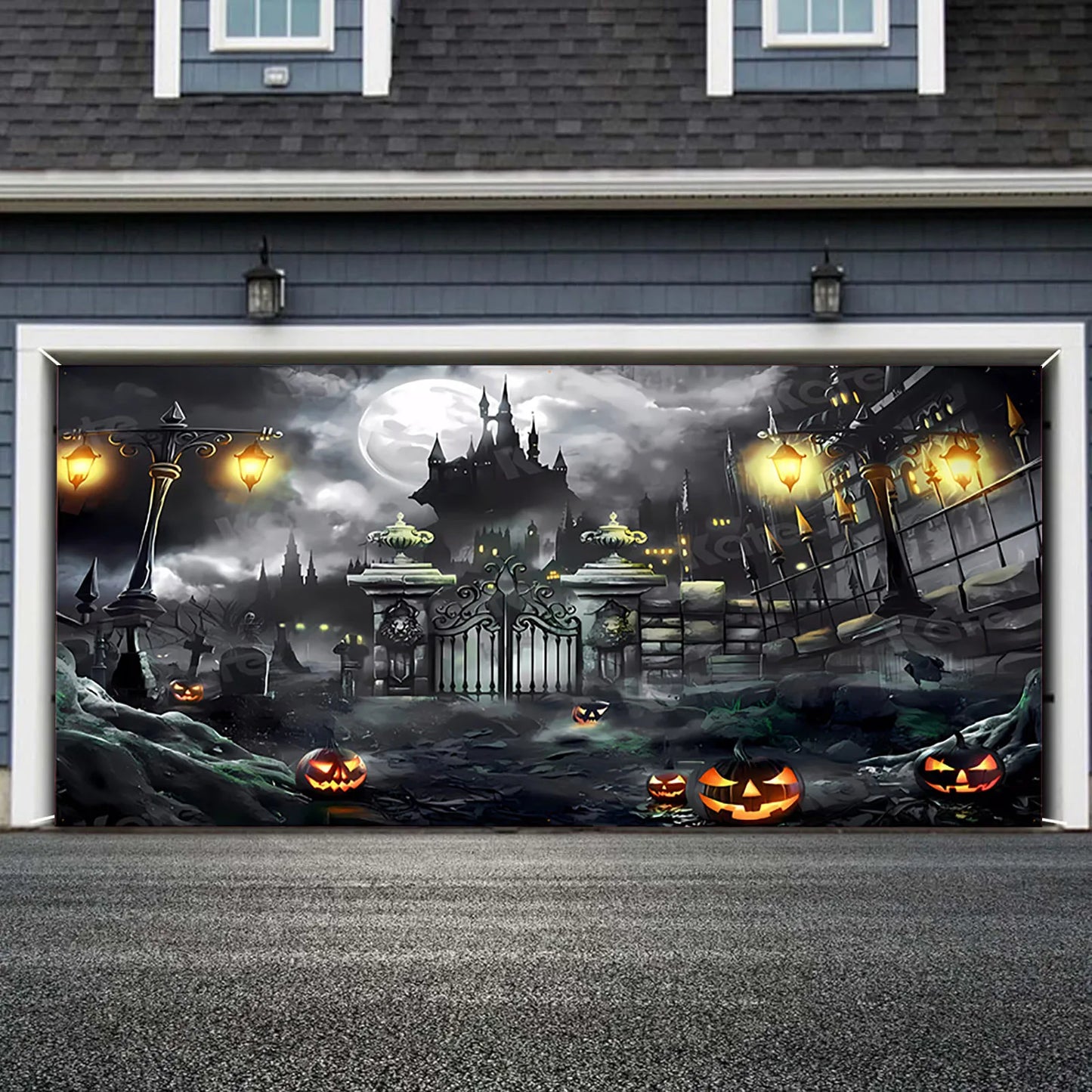 Spooky Garage Door Banner